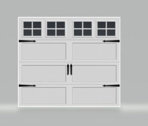 BRIDGEPORTE LONG PANEL WHITE GARAGE DOOR WITH HARDWARE ONE CLEAR CHOICE GARAGE DOOR PRICING