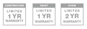 construction. paint and stain warranty badges